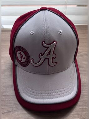 Alabama Script A Baseball Cap - Crimson and White
